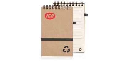 Eco Notepad Recycled Paper Spiral Bound - Natural