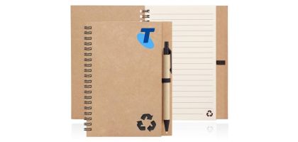 Eco Notebook Recycled Paper Spiral Bound with Z244 - Natural