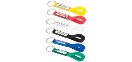 Silicone Sling Keyring with Dome