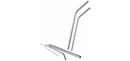 4 Piece Stainless Steel Straw Set
