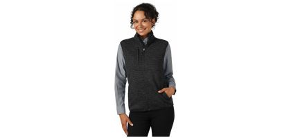 Textured Fleece Zip Front Vest