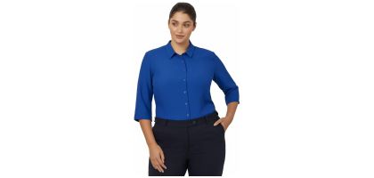 3/4 Sleeve Pleat Detail Blouse