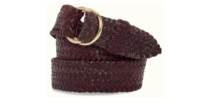 Slim Plaited O Ring Belt