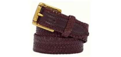 Slim Plaited Buckle Belt