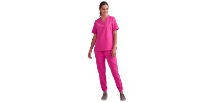 Womens Pink Jogger Scrub Pant