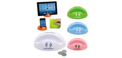 Mobile Stand with Coin Bank