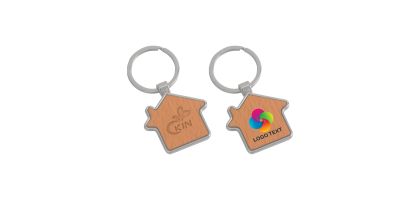 House Wooden Keyring