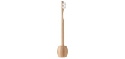 Bamboo Toothbrush on stand