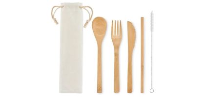 Bamboo re-usable Cutlery Set