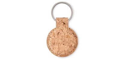 Round cork key ring