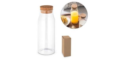 1L Glass Bottle with Cork Lid
