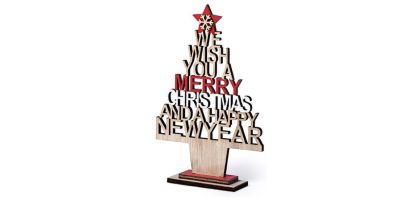 Christmas Tree die Cut Message
