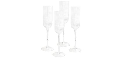 Atticus Ribbed Champagne Glasses