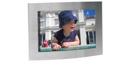 Arc Brushed Silver Photo Frame
