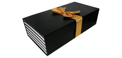 Rectangular Flat Pack Gift Box With Ribbon