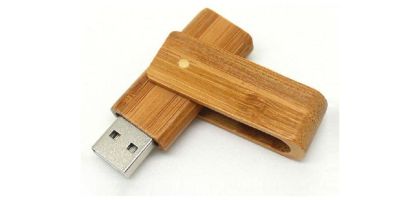 Bamboo Timber Swivel Usb