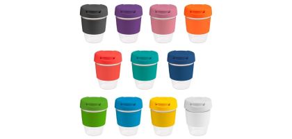 8oz/235ml Clear Plastic Karma Kup Plastic Flip Lid