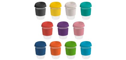 12oz/340ml Clear Plastic Karma Kup With Silicon Lid