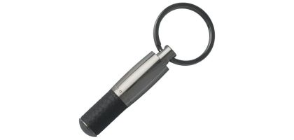 Key Ring Pure Leather Black