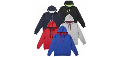 Egmont Contrast Adults Hoodie