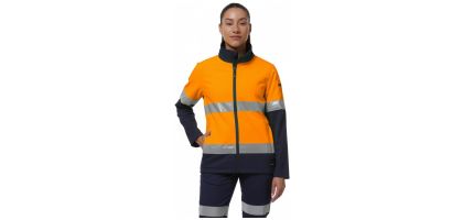 Womens Reflective Spliced Soft Shell Jacket