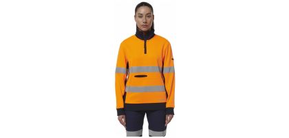 Womens Reflective Spliced 1/4 Zip Fleece