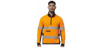 Reflective Spliced 1/4 Zip Fleece