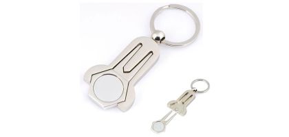 Golfer Metal Keyring