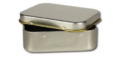 Silver Rectangular Tin