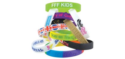 12mm Wide Silicone Wrist Band