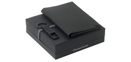 Set Christian Lacroix Black (key Ring & Travel Wallet)