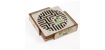 Eco MDF Coaster Set with optional Flat Holder