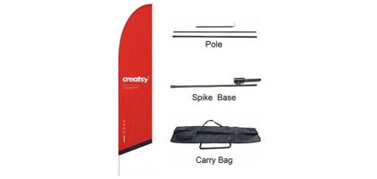 Large(80.5*400cm) Angled Feather Banners