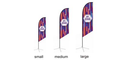 Medium(70.4*300cm) Angled Feather Banners