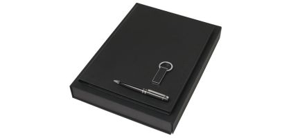 Set Cerruti 1881 Black (ballpoint Pen, Folder A4 & Usb Stick)