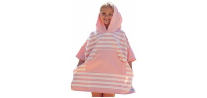 Ocean Stripe Kids Poncho