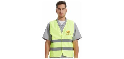 Unisex Adults Classic Hi-Vis Vest with Horizontal Reflective Tape