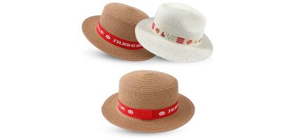 Straw Hat with Ribbon