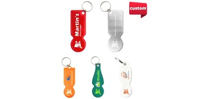 Custom Shape Trolley Coin Keyring