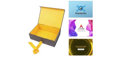 Medium Foldable Magnetic Box with Ribbon