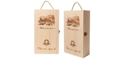 Double Bottle Wooden Wine Box