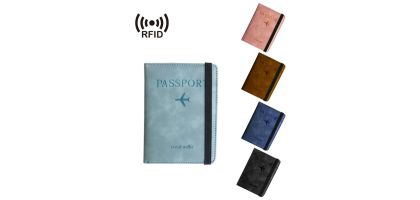 RFID Multifunctional PU Leather Passport Holder