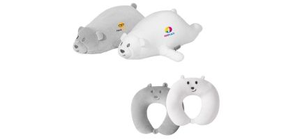 Bear Shaped 2 In 1 Travel Pillow