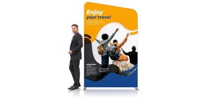 1.5m x 2.3m Inclined Portable Exhibit Display Wall