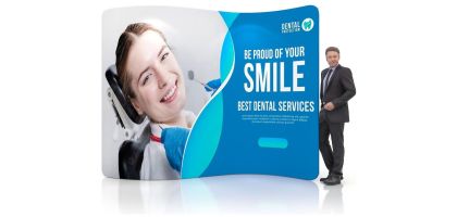 3m S-Shaped Tension Fabric Display Wall