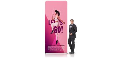 1.5m x 3m Straight Tension Fabric Display Wall