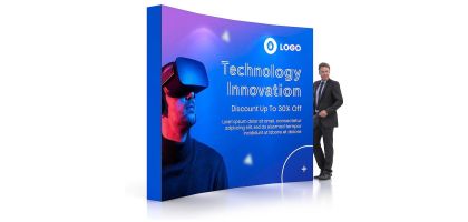 3m Curved Pop Up Display Wall