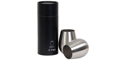 Stemless Stainless Steel Wine Glass Set