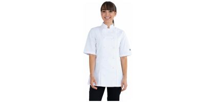 PROCHEF Womens Traditional Chef Short Sleeve Jacket White