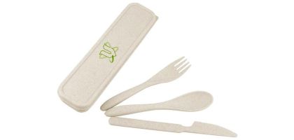 Eco Wheat Straw 3 Piece Cutlery Set